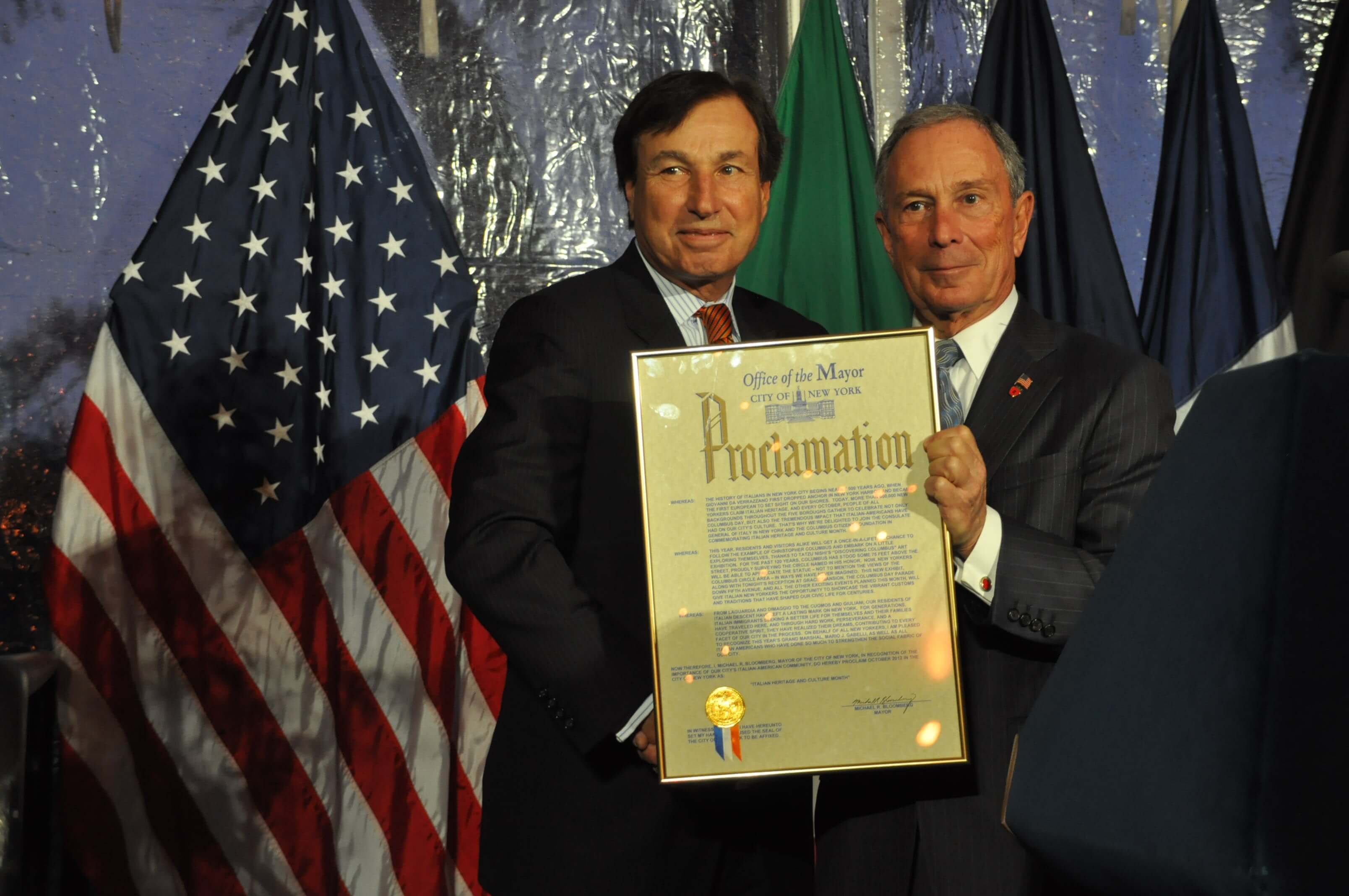 Photo: The Forum Group presented with proclamation from Mayor Bloomberg.